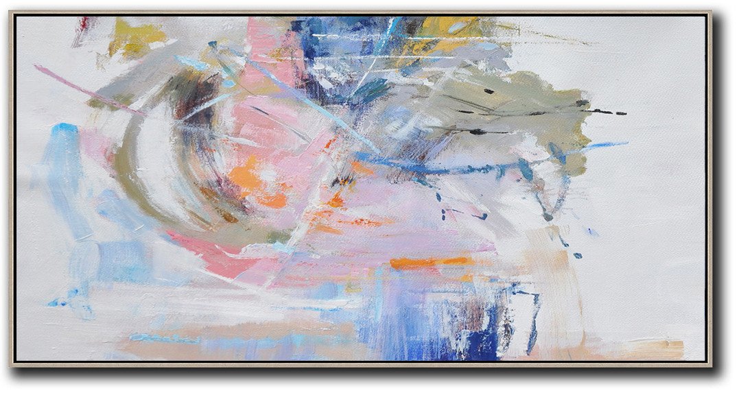 Hand-painted panoramic Abstract Art on canvas, free shipping worldwide where can i get a canvas print made